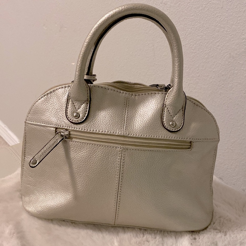 Tignanello Leather Dome Champagne Bag Like New - Picture 4 of 8